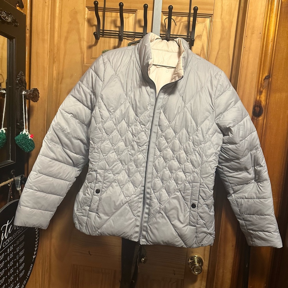 G.H Bass & Co. reversible pink/ grey puffer Jacket